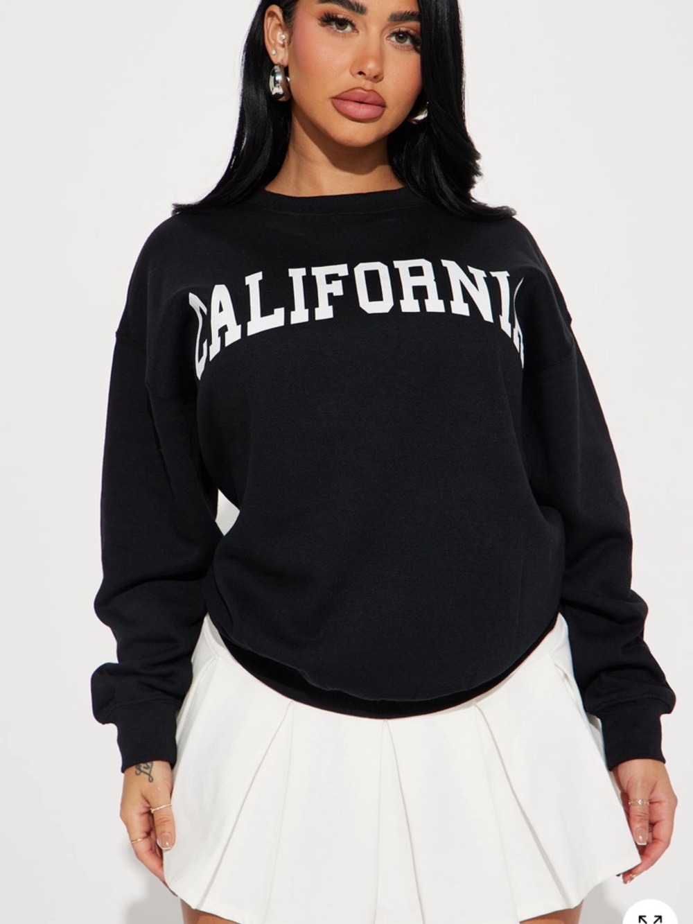 California Graphic Crewneck Sweatshirt - Black
